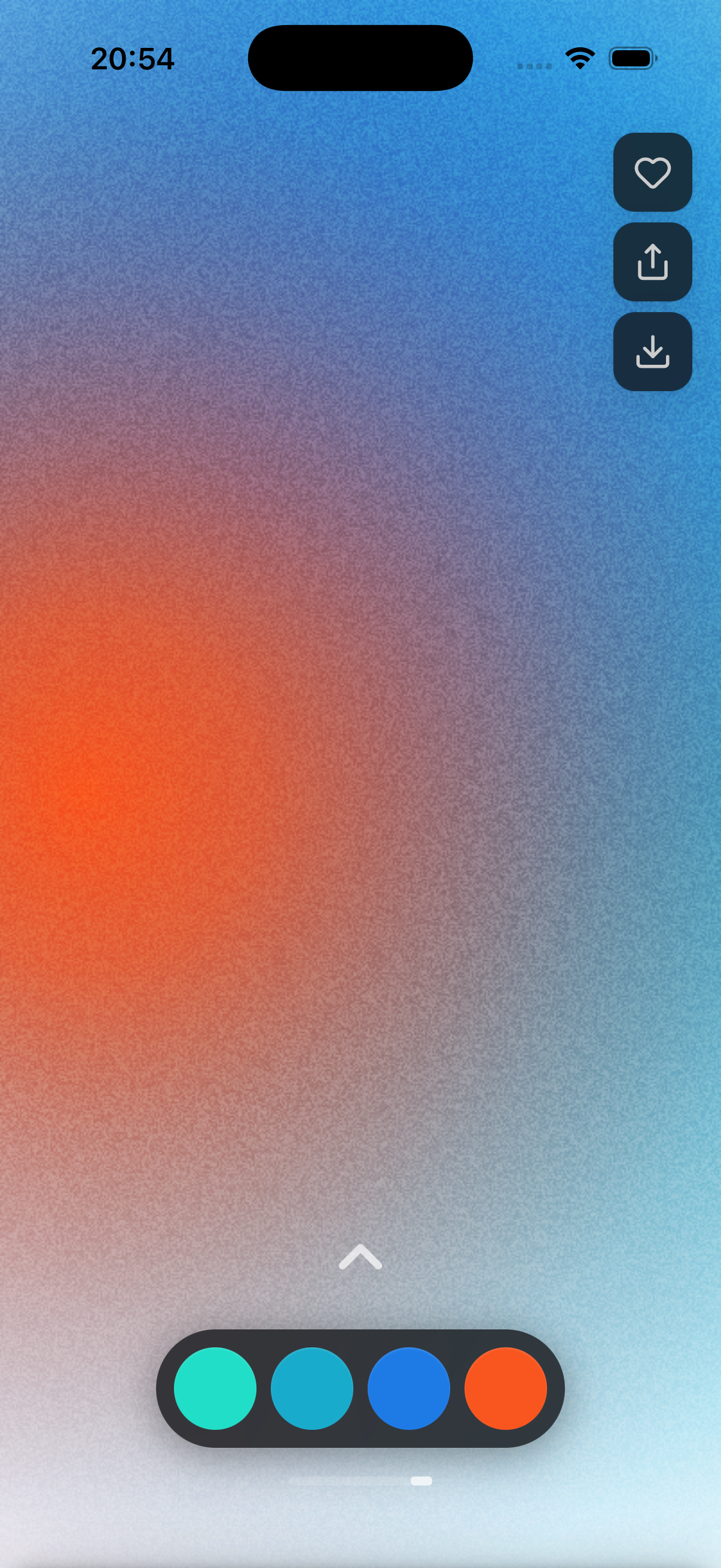 Blue and orange gradient with grain